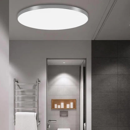 Ultra-Slim LED Ceiling Light – 2cm Round Flush Panel, 23 to 45cm, Black, White, Silver or Gold