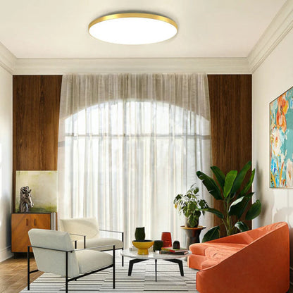 Ultra-Slim LED Ceiling Light – 2cm Round Flush Panel, 23 to 45cm, Black, White, Silver or Gold