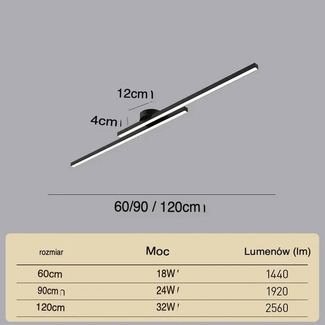 Linear Ceiling Light - Modern Aluminium LED Lamp