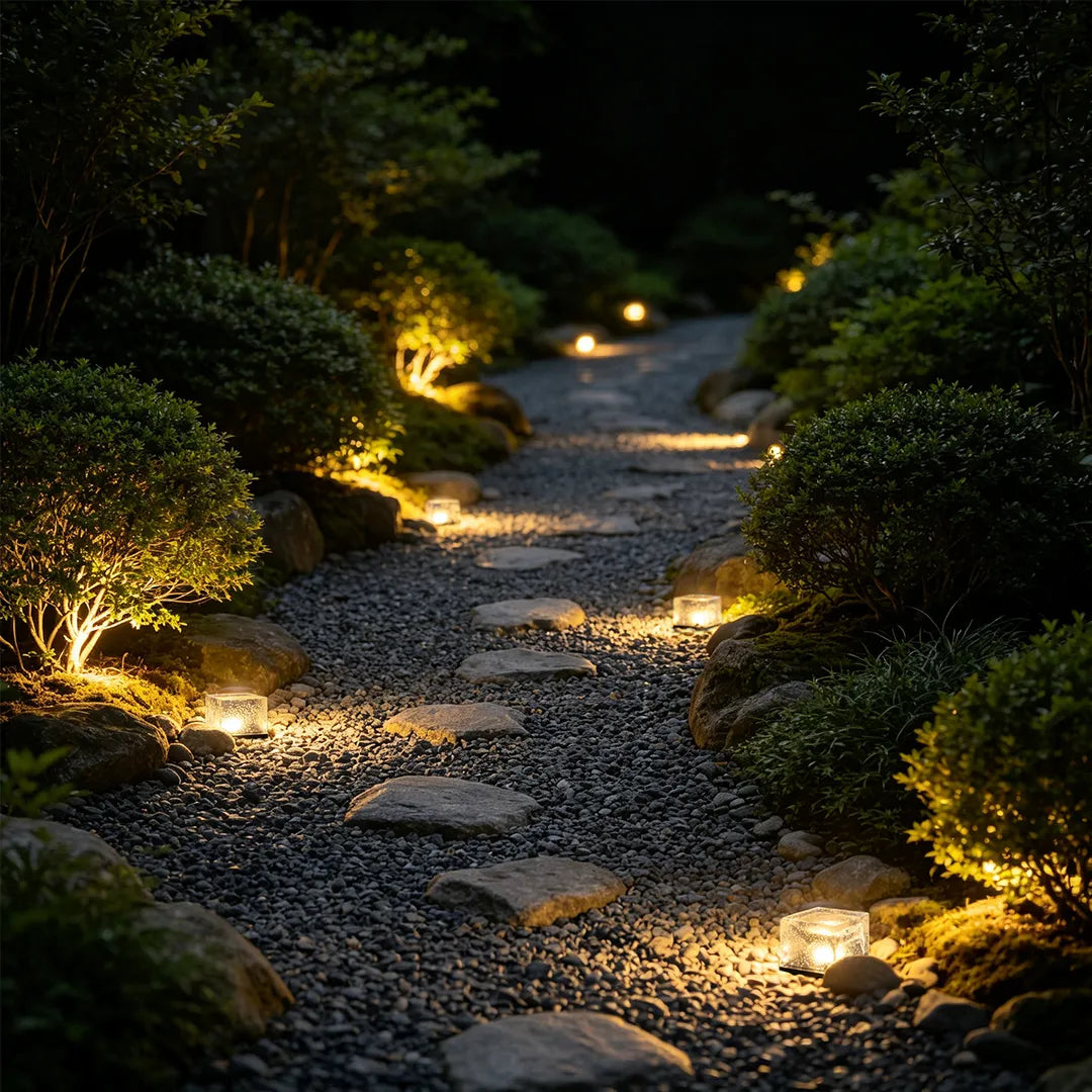 Outdoor Ice Cube Lights Modern Intelligent Solar Step Light