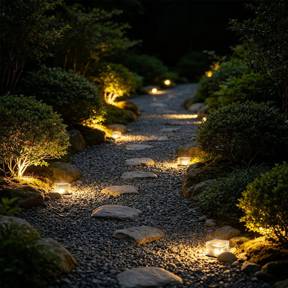 Outdoor Ice Cube Lights Modern Intelligent Solar Step Light