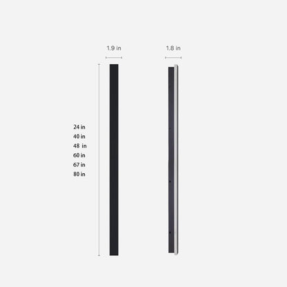 Outdoor Strip Wall Light Black Linear LED Integrated Light