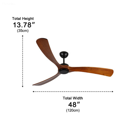 Outdoor Waterproof Wood Reverse Ceiling Fan