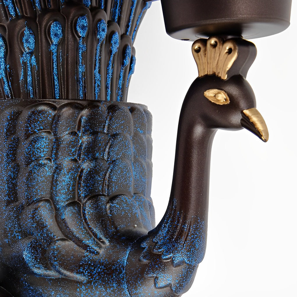 Peacock Wall Light Waterproof Retro European Aluminum Wall Sconce