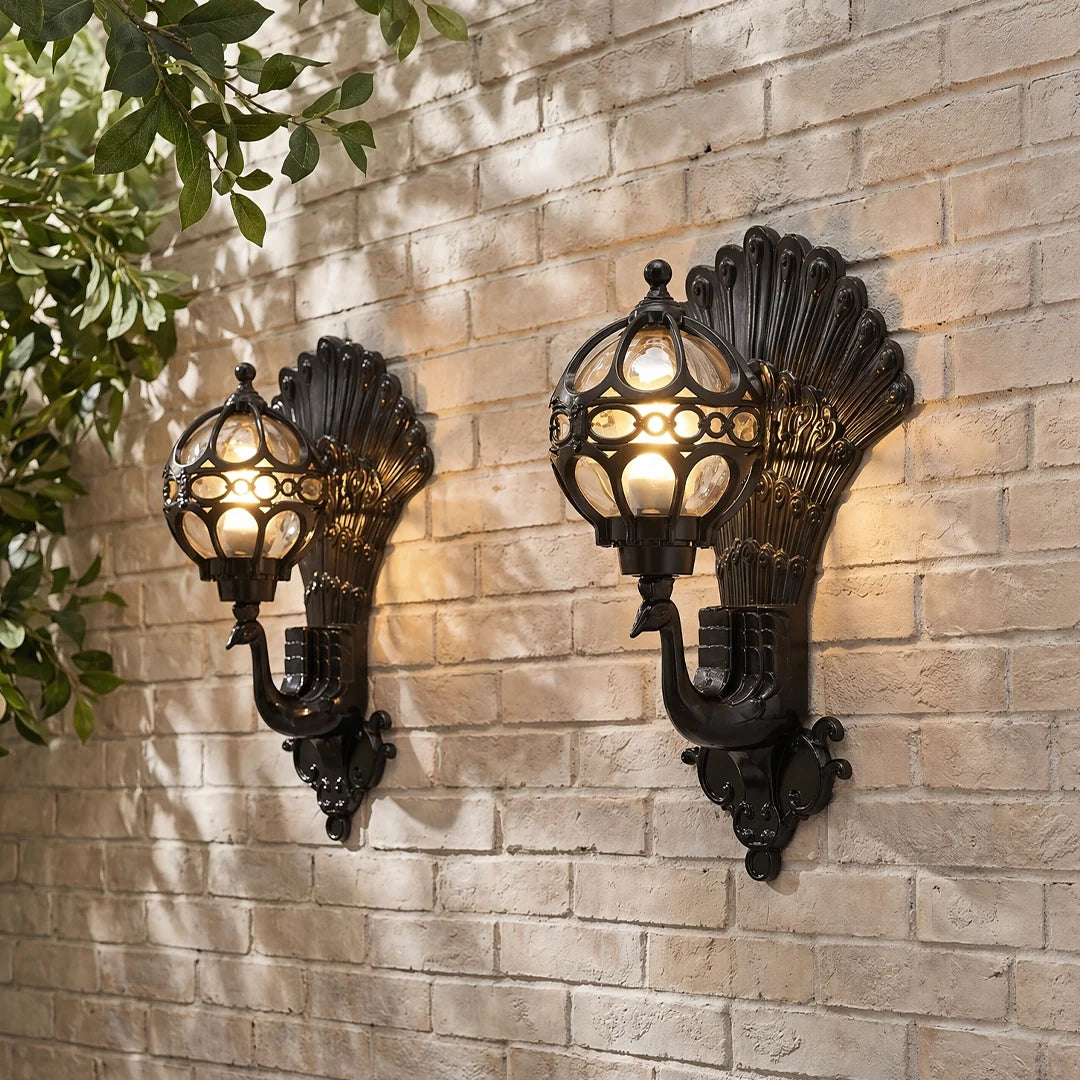 Peacock Wall Light Waterproof Retro European Aluminum Wall Sconce