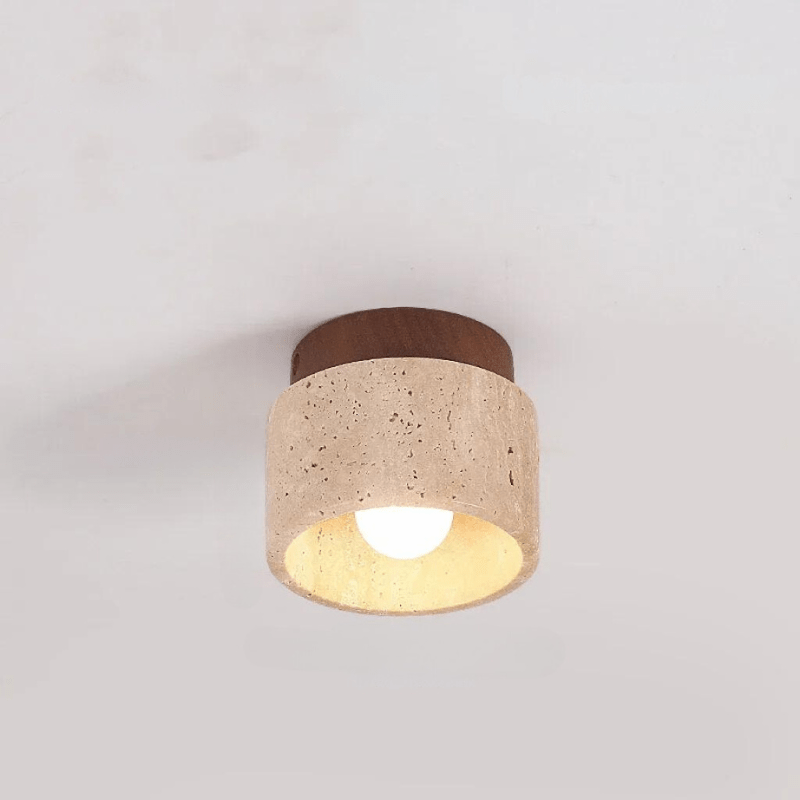 Hallway Ceiling Light – Slim LED Flush Light for Stairs & Corridors, Wood or Brown, 2 Sizes