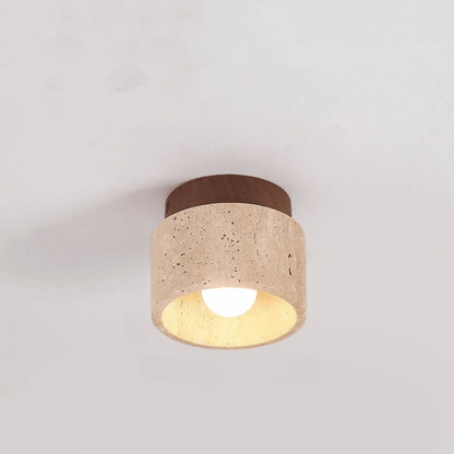 Hallway Ceiling Light – Slim LED Flush Light for Stairs & Corridors, Wood or Brown, 2 Sizes