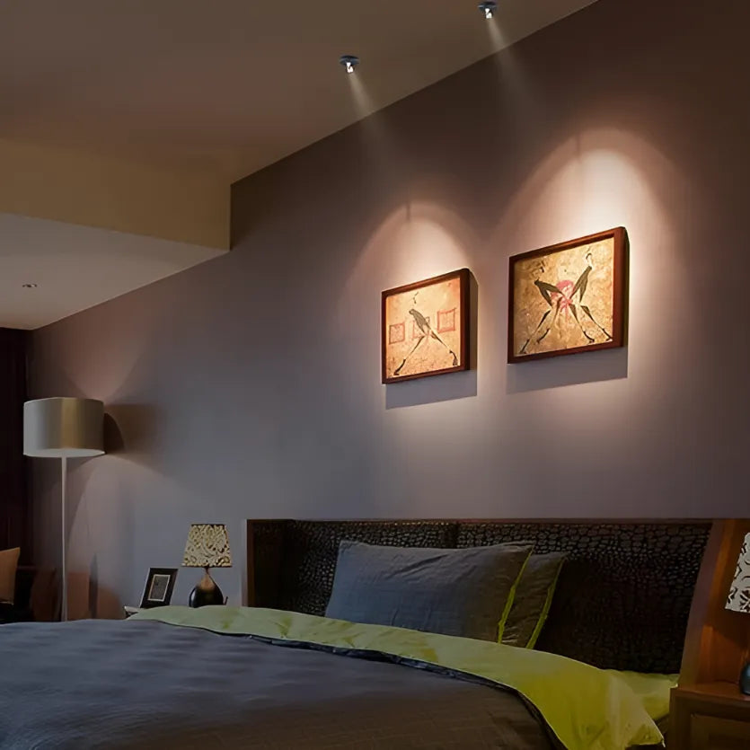 Versatile easy-to-install wall spotlight with remote control