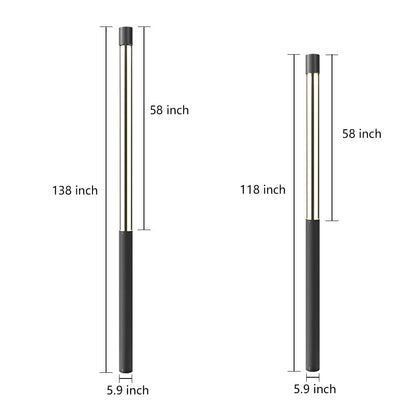 Residential Bollard Lights Modern Cylindrical LED Landscape Light