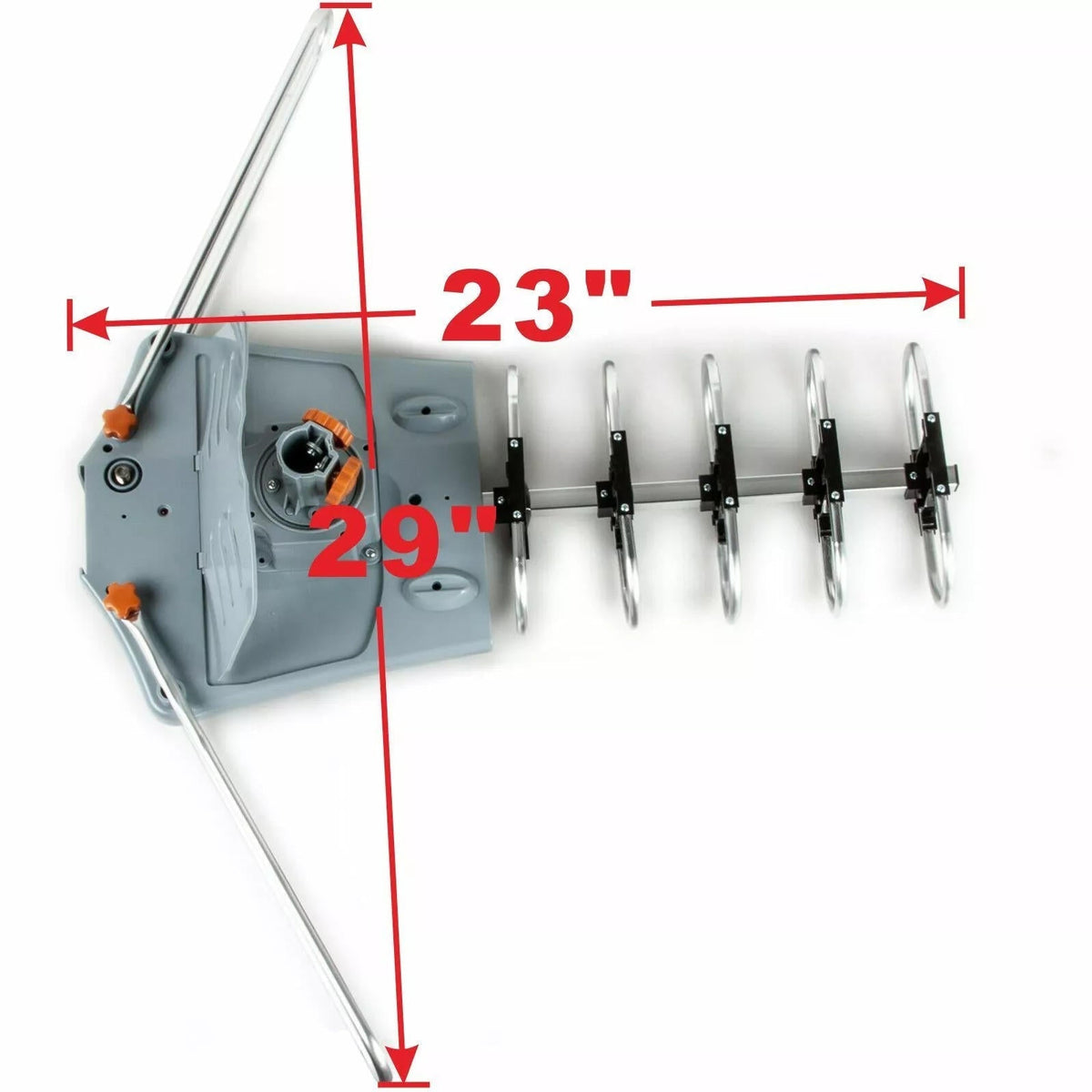 Outdoor TV Aerial – Long Range Digital HD Antenna with 360° Motorised Rotation & Mounting Pole