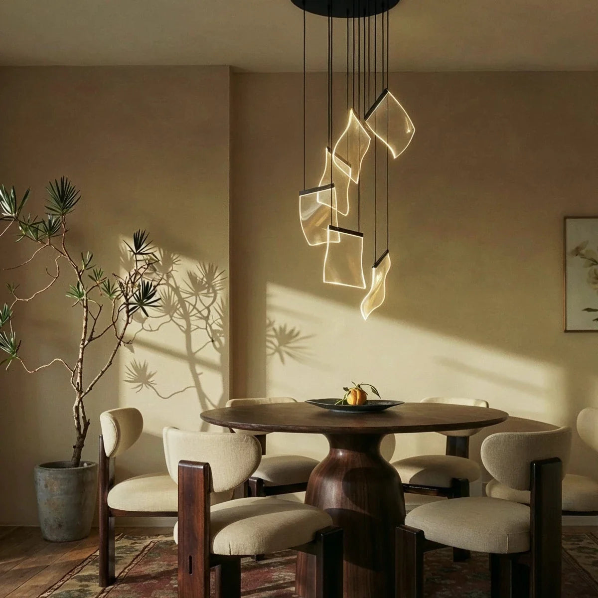 Sheets Chandelier (Round Ceiling Mount)