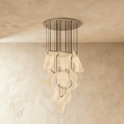 Sheets Chandelier (Round Ceiling Mount)