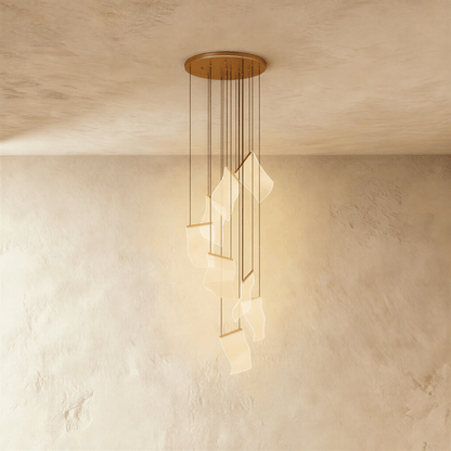 Sheets Chandelier (Round Ceiling Mount)