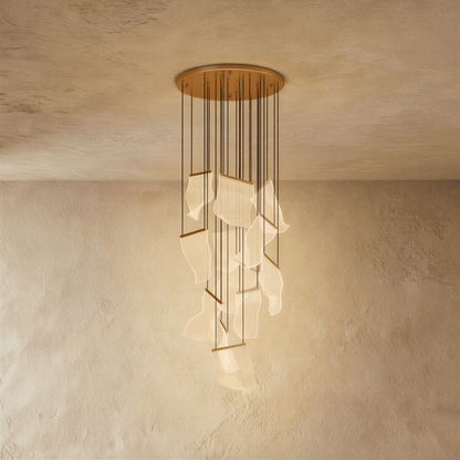 Sheets Chandelier (Round Ceiling Mount)