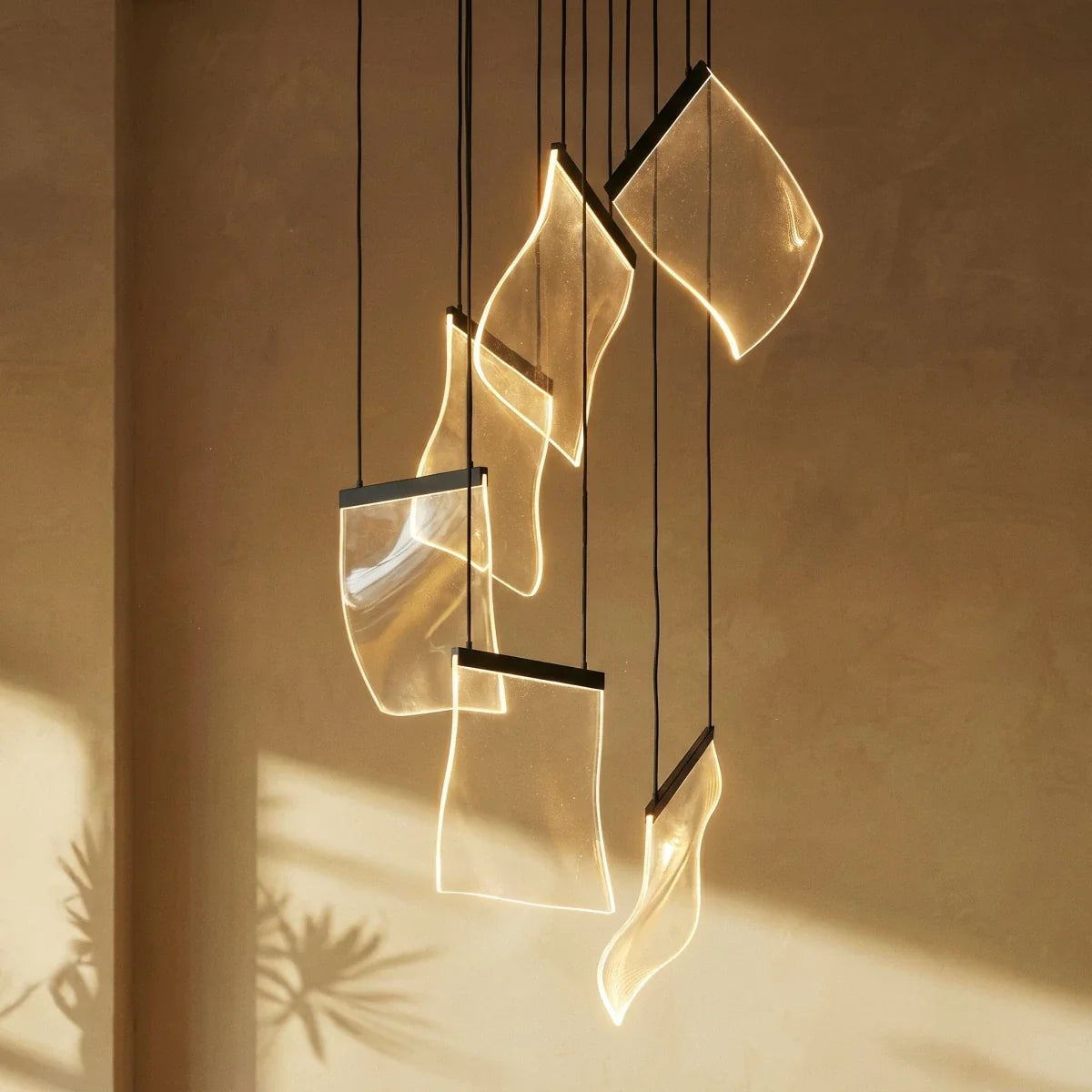 Sheets Chandelier (Round Ceiling Mount)
