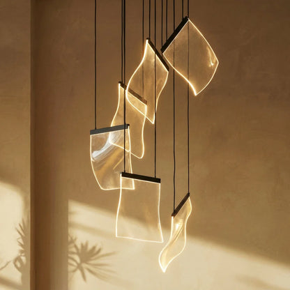Sheets Chandelier (Round Ceiling Mount)