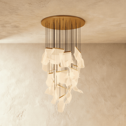 Sheets Chandelier (Round Ceiling Mount)