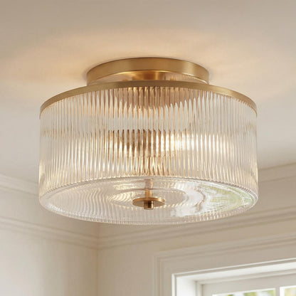Astair Nordic Metal Deep Dome Vanity Wall Sconce in Rustic Brass
