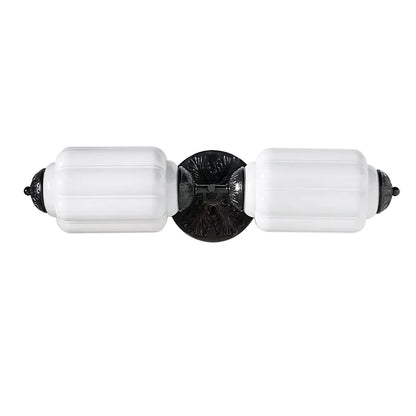 Vintage Art Deco Milk Glass Eloise Vanity Light Fixture