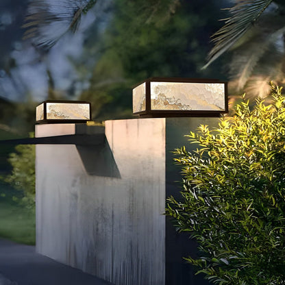 Square Outdoor Pillar Lights Modern LED Waterproof Outdoor Light