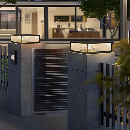 Square Outdoor Pillar Lights Modern LED Waterproof Outdoor Light