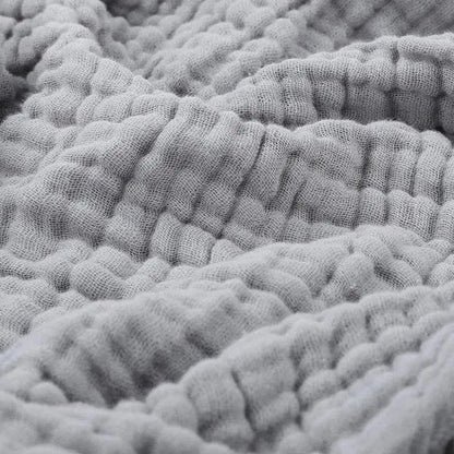 Soft Muslin Plaid Light Cotton Blanket Round Warm Plush Living Room Bedroom | Sansoti