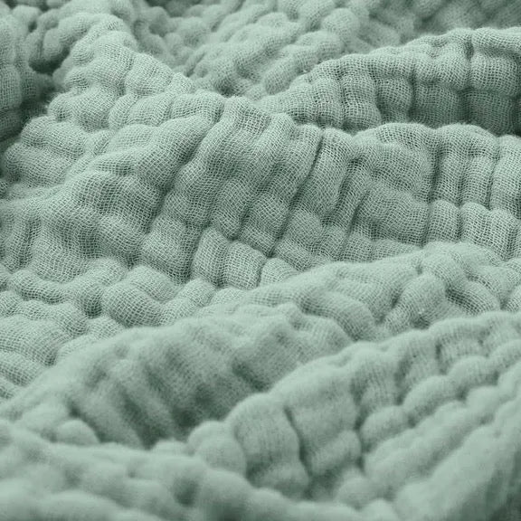 Soft Muslin Plaid Light Cotton Blanket Round Warm Plush Living Room Bedroom | Sansoti