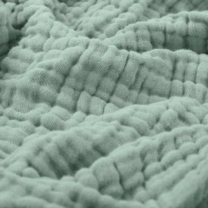 Soft Muslin Plaid Light Cotton Blanket Round Warm Plush Living Room Bedroom | Sansoti