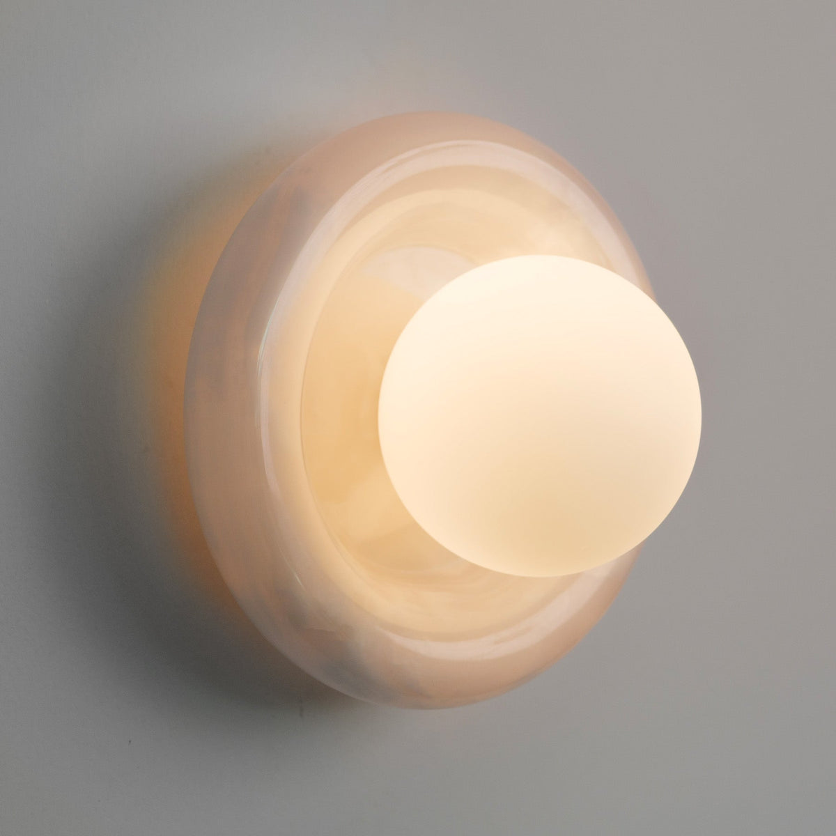 Alabaster Wall Light - Stone Bubble Plate Sconce