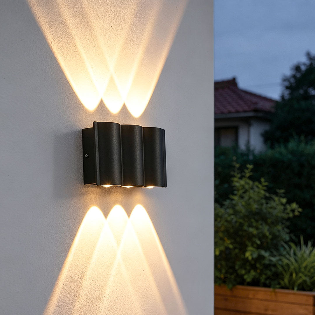 Up and down Outdoor Wall Lights Modern Wave-Shaped LED Light