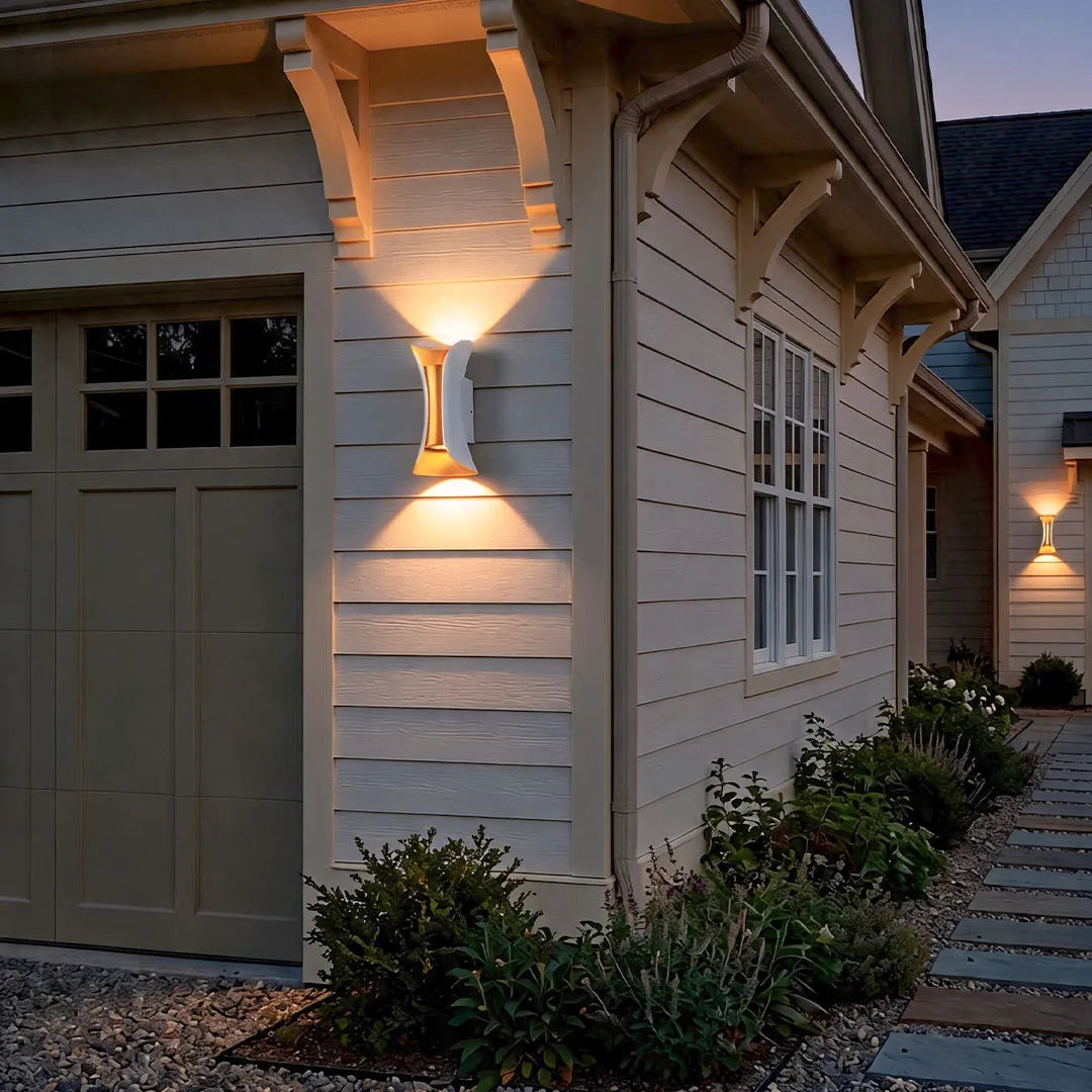 Up Down Lighting Wall Lights Modern Curved LED Waterproof Light