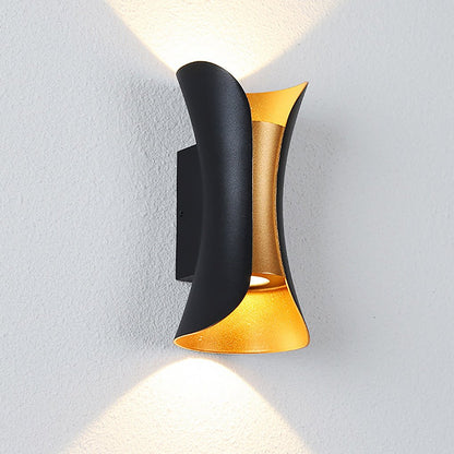 Up Down Lighting Wall Lights Modern Curved LED Waterproof Light