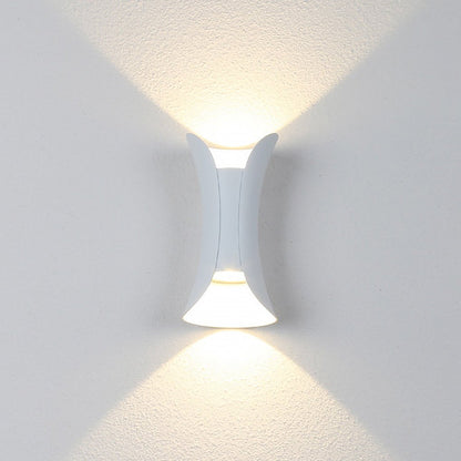 Up Down Lighting Wall Lights Modern Curved LED Waterproof Light