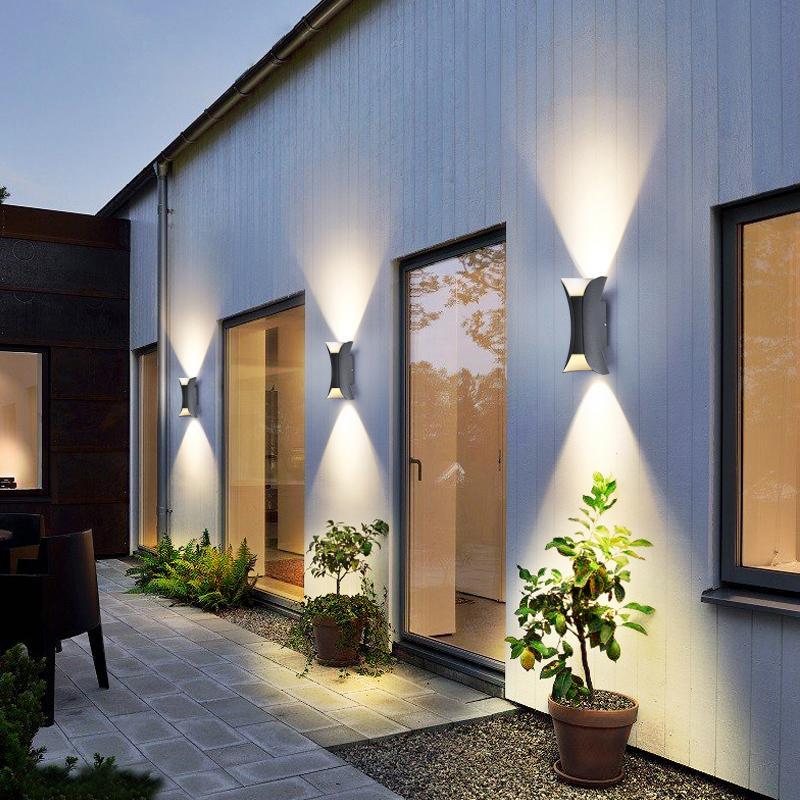 Up Down Lighting Wall Lights Modern Curved LED Waterproof Light