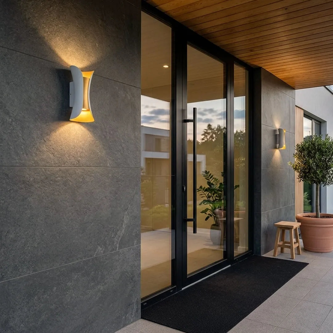 Up Down Lighting Wall Lights Modern Curved LED Waterproof Light