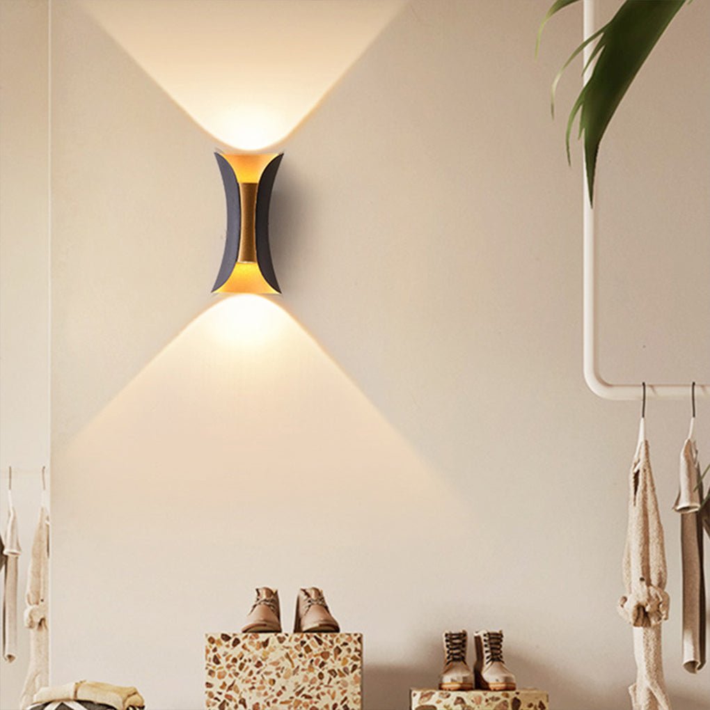 Up Down Lighting Wall Lights Modern Curved LED Waterproof Light