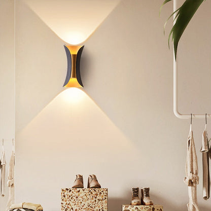 Up Down Lighting Wall Lights Modern Curved LED Waterproof Light