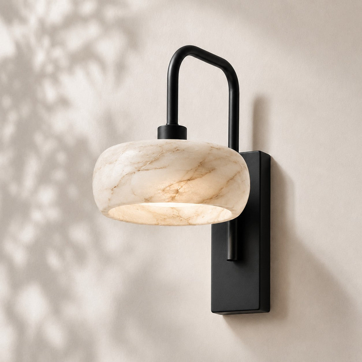 Vela Wabi-Sabi Travertine Wall Lamp