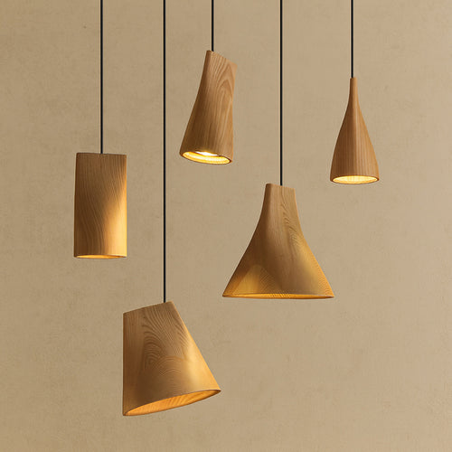 Walnut Solid Wood Minimalist Scandinavian Pendant Light