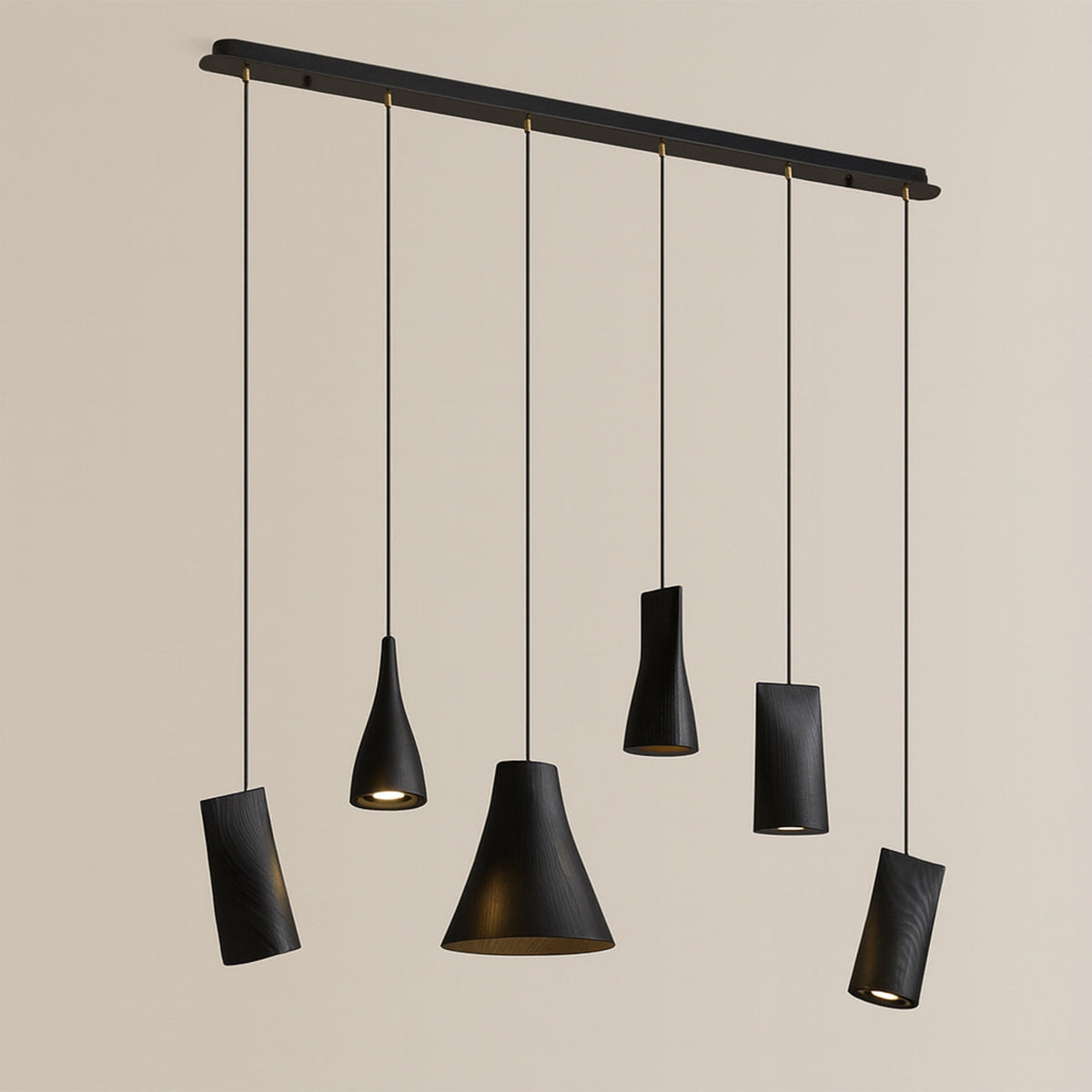 Walnut Solid Wood Minimalist Scandinavian Pendant Light