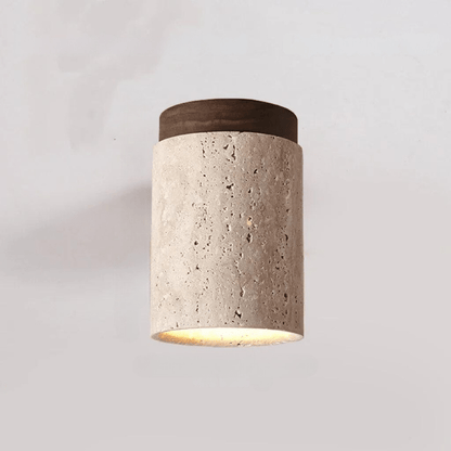 Hallway Ceiling Light – Slim LED Flush Light for Stairs & Corridors, Wood or Brown, 2 Sizes