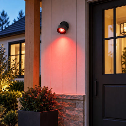 Waterproof Modern Round Adjustable Angle Outdoor Porch LED Wall Lights