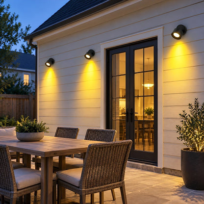 Waterproof Modern Round Adjustable Angle Outdoor Porch LED Wall Lights