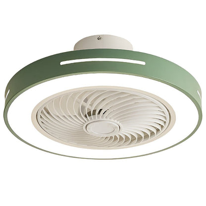 White Ceiling Fan Flush Mount with Light Smart LED Light